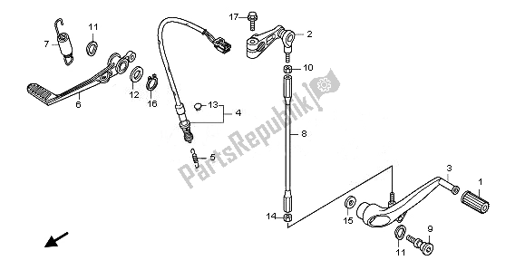 All parts for the Pedal of the Honda CBR 1000 RR 2008