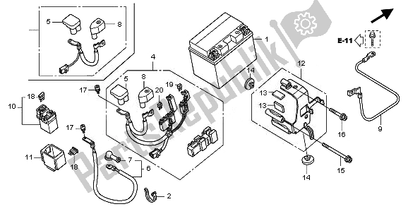 Toutes les pièces pour le Batterie du Honda CBF 1000 TA 2008