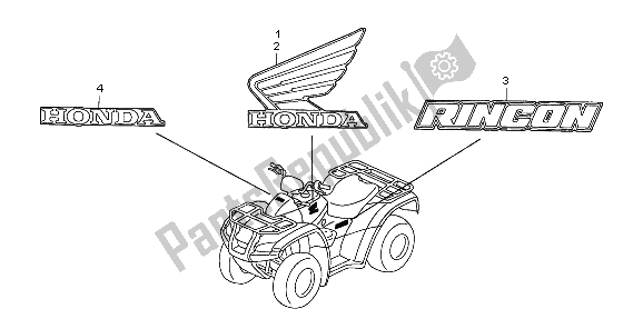 Wszystkie części do Znak Honda TRX 650 FA Fourtrax Rincon 2003