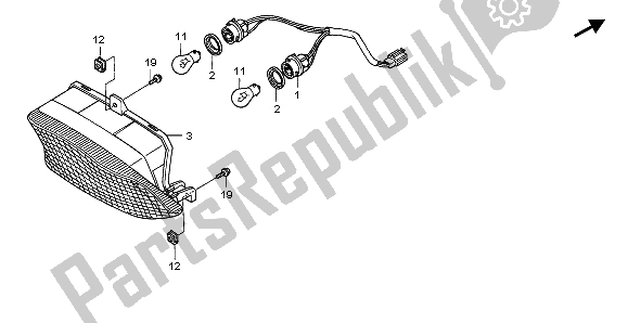 Todas las partes para Luz De La Cola de Honda CBR 1000F 1997