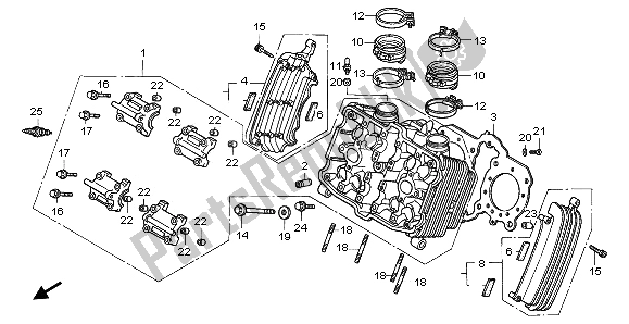 Tutte le parti per il Testata (anteriore) del Honda VF 750C 1995