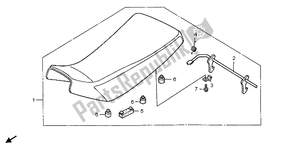 All parts for the Seat of the Honda TRX 500 FA Fourtrax Foreman 2004