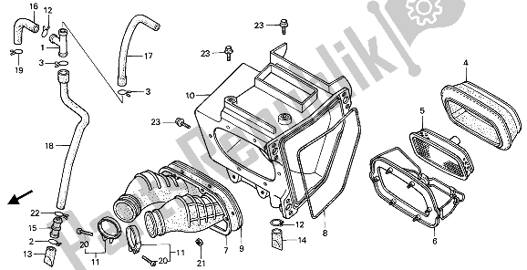 Tutte le parti per il Filtro Dell'aria del Honda XR 600R 1987