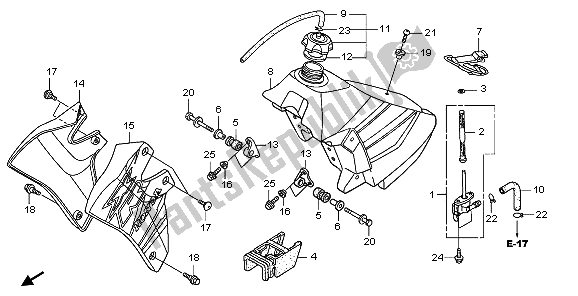 Todas las partes para Depósito De Combustible de Honda XR 650R 2006