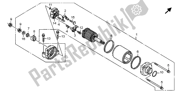 Tutte le parti per il Motore Di Avviamento del Honda CB 600F Hornet 2011