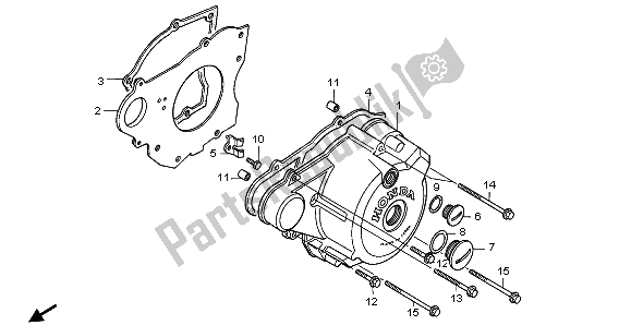 Tutte le parti per il Coperchio Carter Sinistro del Honda CB 250 1996