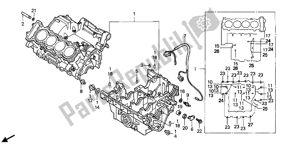 Todas las partes para Caja Del Cigüeñal de Honda CBR 900 RR 1992