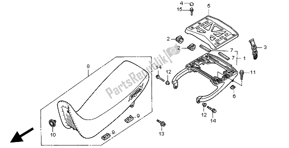 Tutte le parti per il Posto A Sedere del Honda NX 650 1997