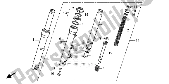 Tutte le parti per il Forcella Anteriore del Honda SH 125 2013