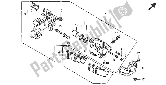 Toutes les pièces pour le étrier De Frein Arrière du Honda CR 85R SW 2005