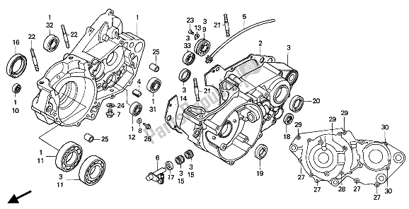 Todas as partes de Bloco Do Motor do Honda CR 500R 2 1990