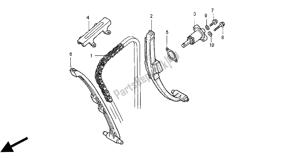 Tutte le parti per il Catena A Camme E Tenditore del Honda CB 500S 2000