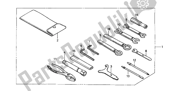 Alle onderdelen voor de Hulpmiddelen van de Honda VT 600C 1994