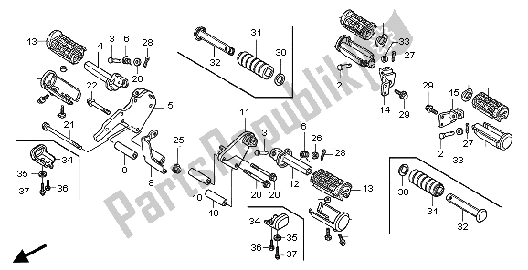 Todas las partes para Paso de Honda VTX 1800C1 2006