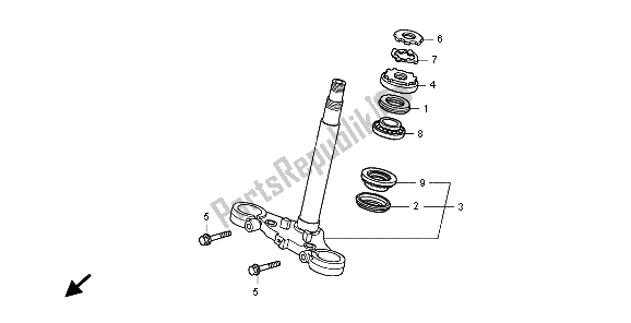 Tutte le parti per il Gambo Dello Sterzo del Honda CBF 1000A 2009