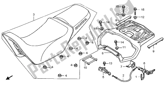 Alle onderdelen voor de Stoel van de Honda XL 1000 VA 2006