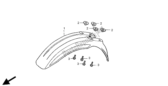 Tutte le parti per il Parafango Anteriore del Honda CR 80R SW 2002