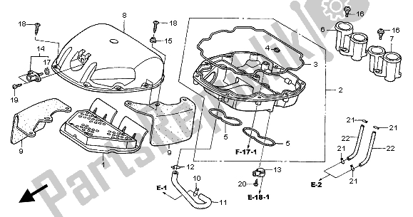 Tutte le parti per il Filtro Dell'aria del Honda CBR 600 FR 2002