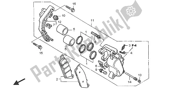 Todas las partes para Pinza De Freno Delantero de Honda VT 750C 2005