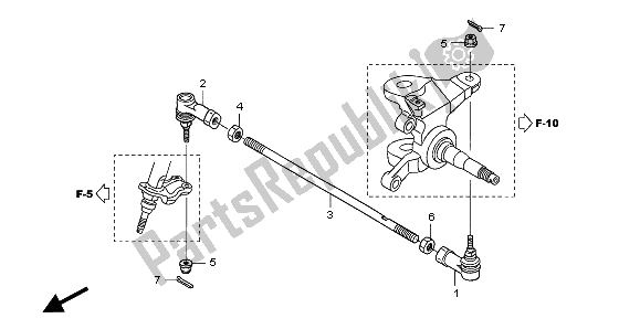 Todas las partes para Tirante de Honda TRX 450 ER Sportrax 2009