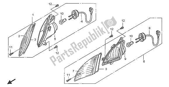 Toutes les pièces pour le Clignotant du Honda NES 150 2005