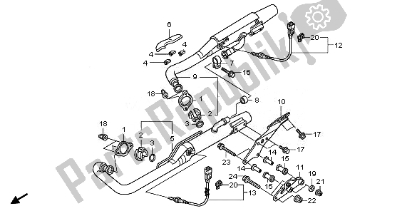 Tutte le parti per il Silenziatore Di Scarico del Honda VT 750C 2008