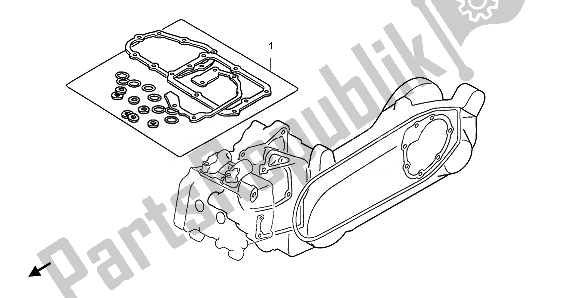 All parts for the Eop-2 Gasket Kit B of the Honda FJS 400A 2011