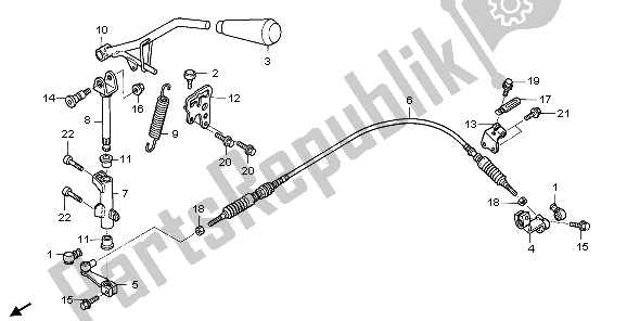 Toutes les pièces pour le Sélectionner Le Levier du Honda TRX 650 FA Fourtrax Rincon 2003