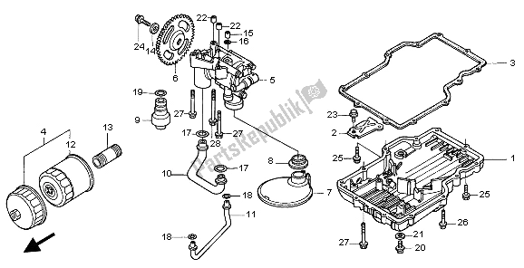 Todas las partes para Cárter De Aceite Y Bomba De Aceite de Honda CB 750F2 1999