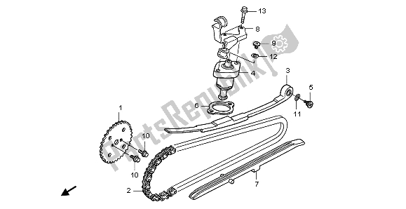 Alle onderdelen voor de Nokkenketting & Spanner van de Honda PES 125R 2013