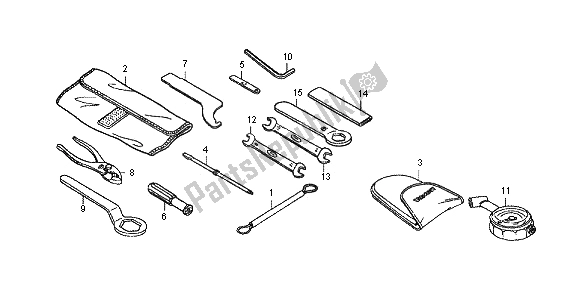 Alle onderdelen voor de Hulpmiddelen van de Honda CBR 600 RA 2012
