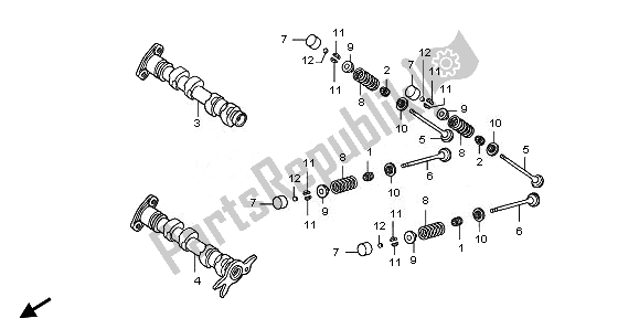 All parts for the Camshaft & Valve of the Honda FJS 400 2011