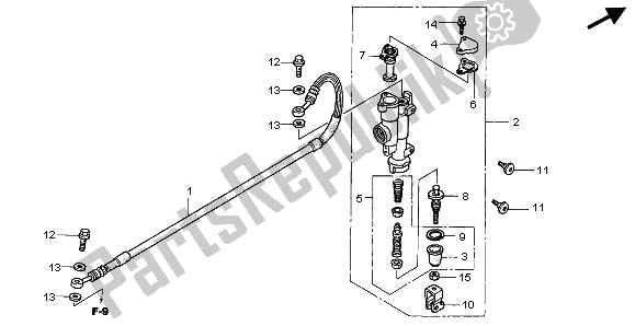 Wszystkie części do Rr. G?ówny Cylinder Hamulca Honda CR 250R 2004