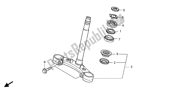 Todas las partes para Vástago De Dirección de Honda NSA 700A 2009