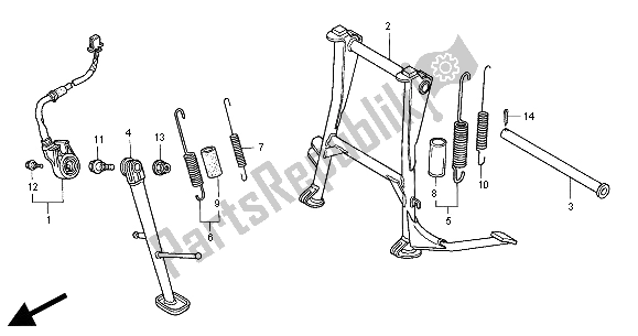 Todas as partes de Ficar do Honda CB 500S 2000