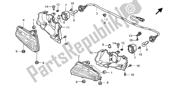 All parts for the Taillight of the Honda TRX 400 FA Fourtrax Rancher AT 2006