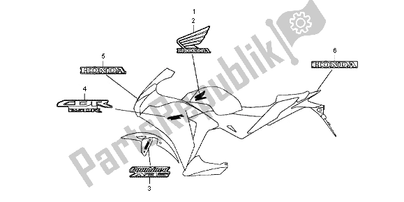 Todas las partes para Marca de Honda CBR 250 RA 2013