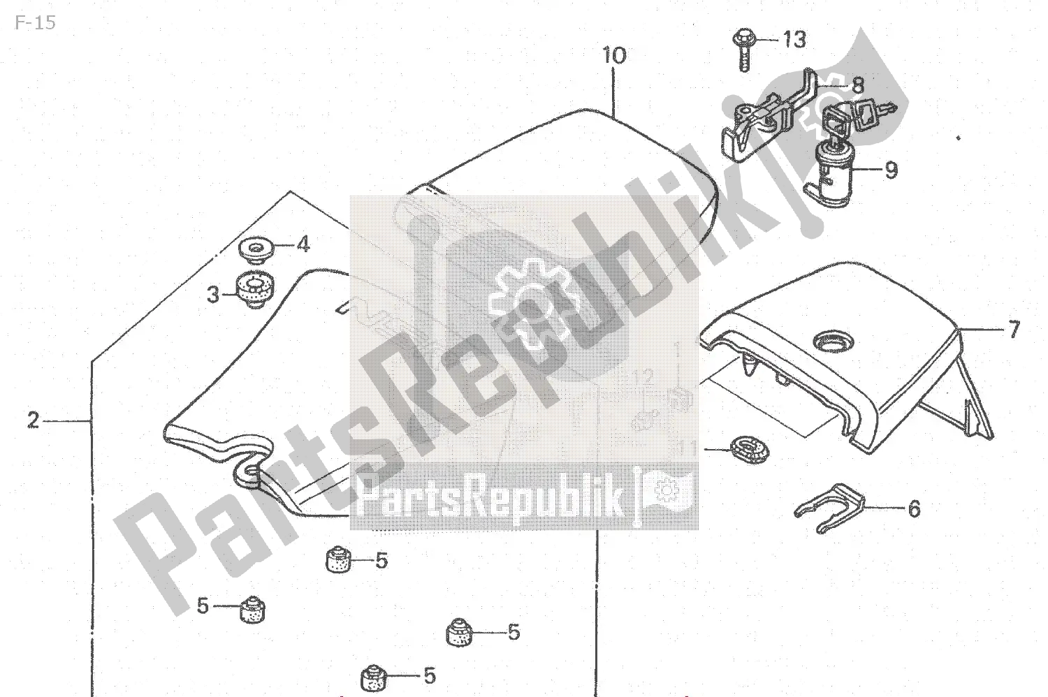 Todas las partes para F-15 de Honda NSR 250 1986