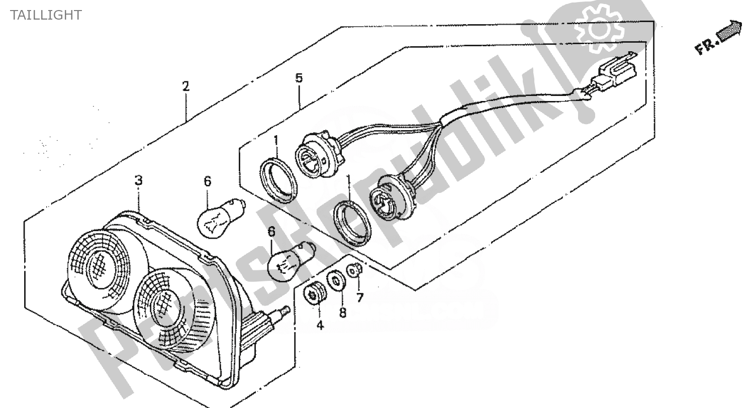 Tutte le parti per il Fanale Posteriore del Honda CBR 400 RR 1990