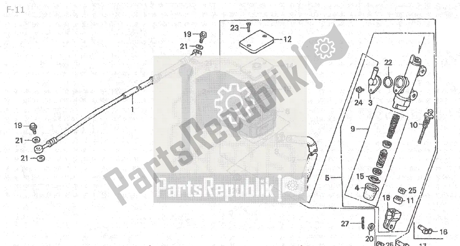 All parts for the F-11 of the Honda NSR 80 1988