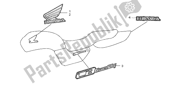 All parts for the Mark of the Honda CB 750F2 1999