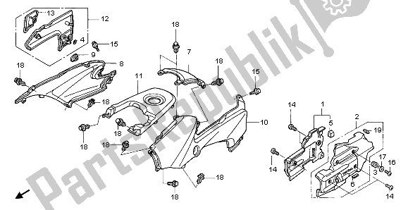 All parts for the Body Cover of the Honda TRX 650 FA Fourtrax Rincon 2004