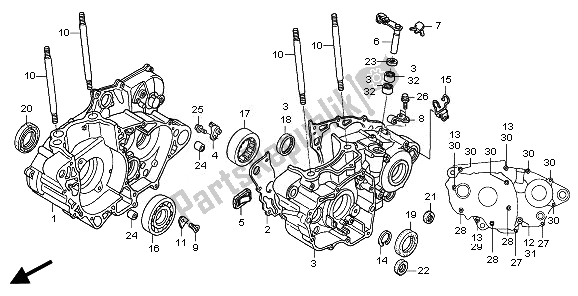 Todas las partes para Caja Del Cigüeñal de Honda CRF 450X 2008