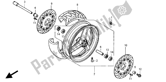 Todas las partes para Rueda Delantera de Honda CB 1300X4 1997