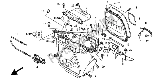 Toutes les pièces pour le Coffre à Bagages du Honda NC 700 XA 2012