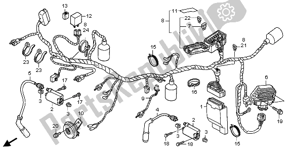 Todas las partes para Arnés De Cables de Honda XL 125V 2003