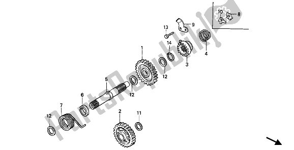 Todas las partes para Husillo De Arranque de Honda CR 125R 1986