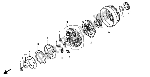 All parts for the Clutch of the Honda TRX 400 FA Fourtrax Rancher AT 2004