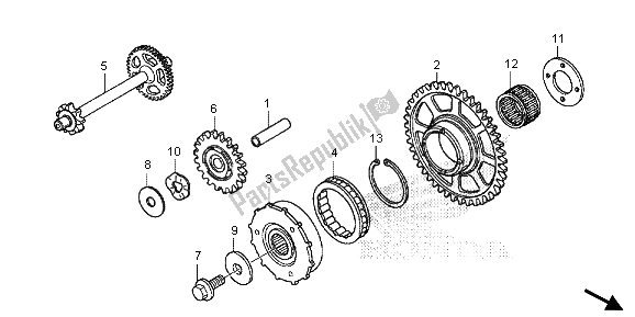 Tutte le parti per il Frizione Di Partenza del Honda CBR 600 RR 2013