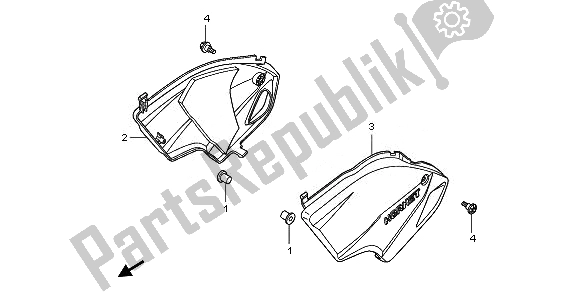 Tutte le parti per il Coperchio Laterale del Honda CB 600F Hornet 2011